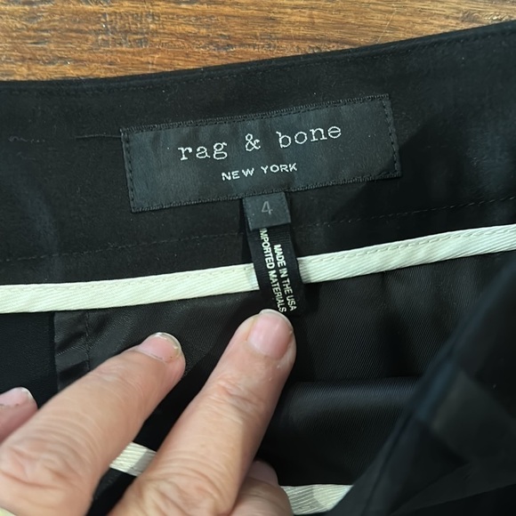 Rag & Bone Black Tuxedo Style Ankle Trouser Pants Sz4 - Picture 9 of 13